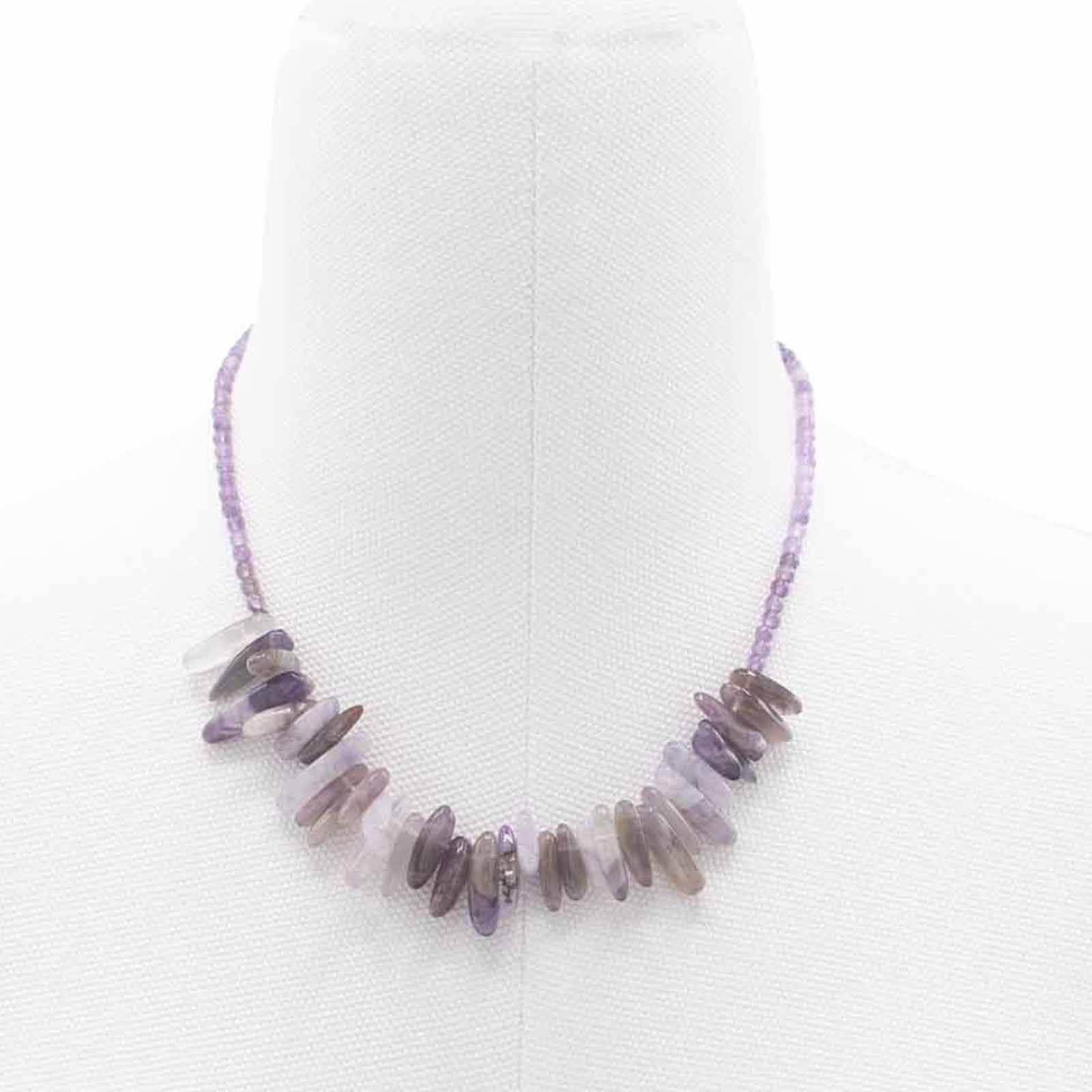 bG9jYWw6Ly9tZWRpYS85Ry8yRS82MFIzMEMxRzZXUjMyRTlHL2I0NDNmNjM5LmpwZWc.jpg Longstone Gem Necklace - Amethyst - Image 4