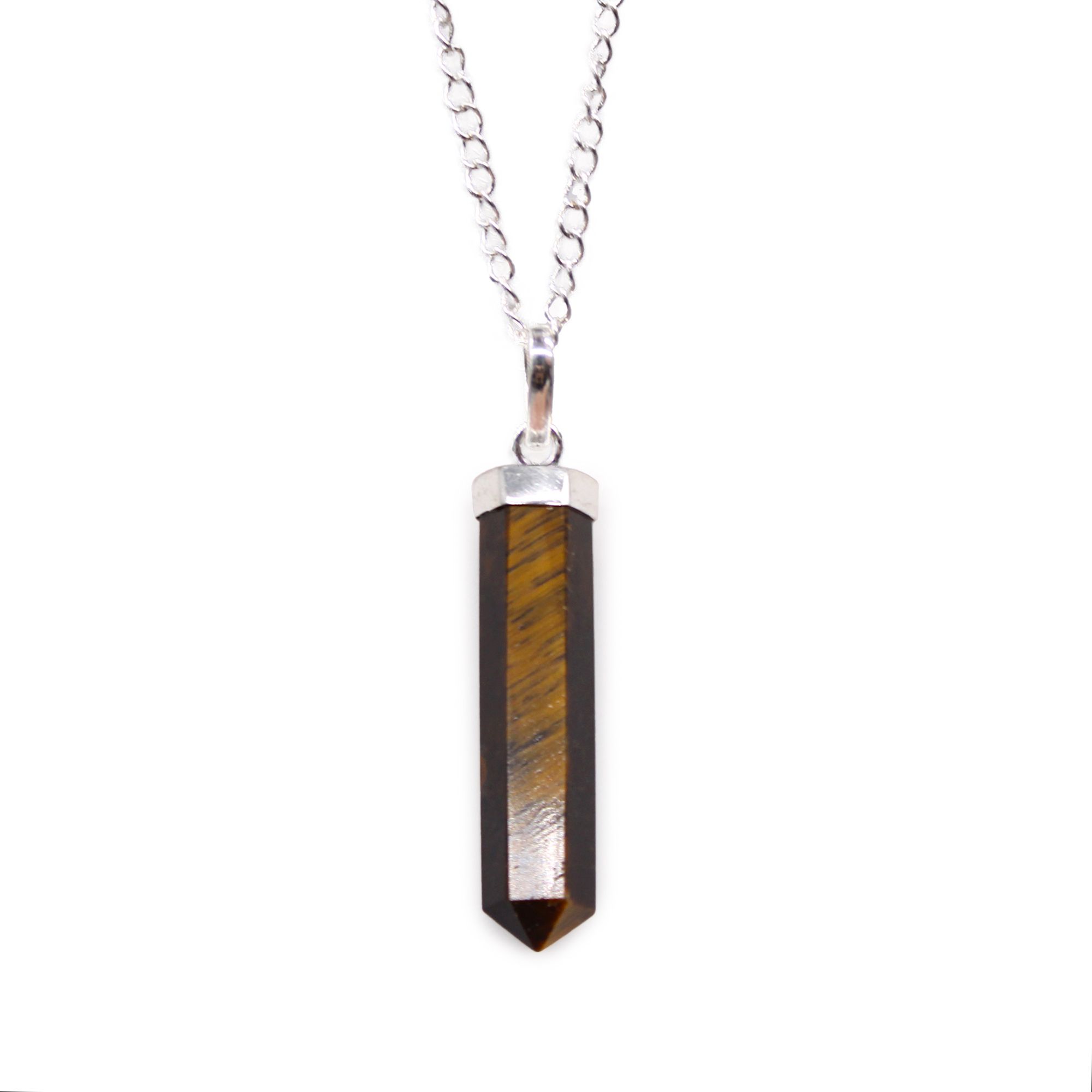 bG9jYWw6Ly9tZWRpYS85Ui9KQy82MFIzMEMxRzZSUktKQzlSL2Y2OWNkODQyLmpwZWc.jpg Gemstone Classic Point Pendant - Tiger Eye - Image 2