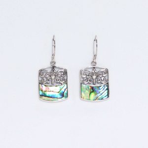 Shell & Silver Earrings - Dragonfly - Abalone