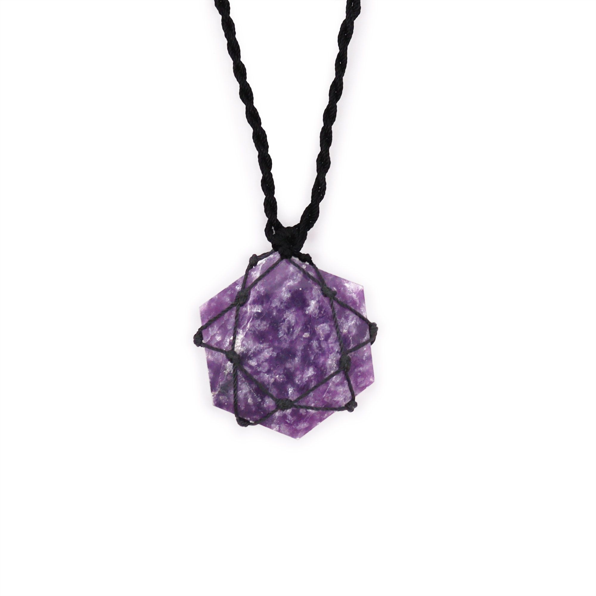bG9jYWw6Ly9tZWRpYS8xUy9HRS82MFIzMEMxRzZXUjNHRTFTLzE0ZGFlNTU1LmpwZWc.jpg Laced Gemstone Hexagon Pendant - Lepidolite