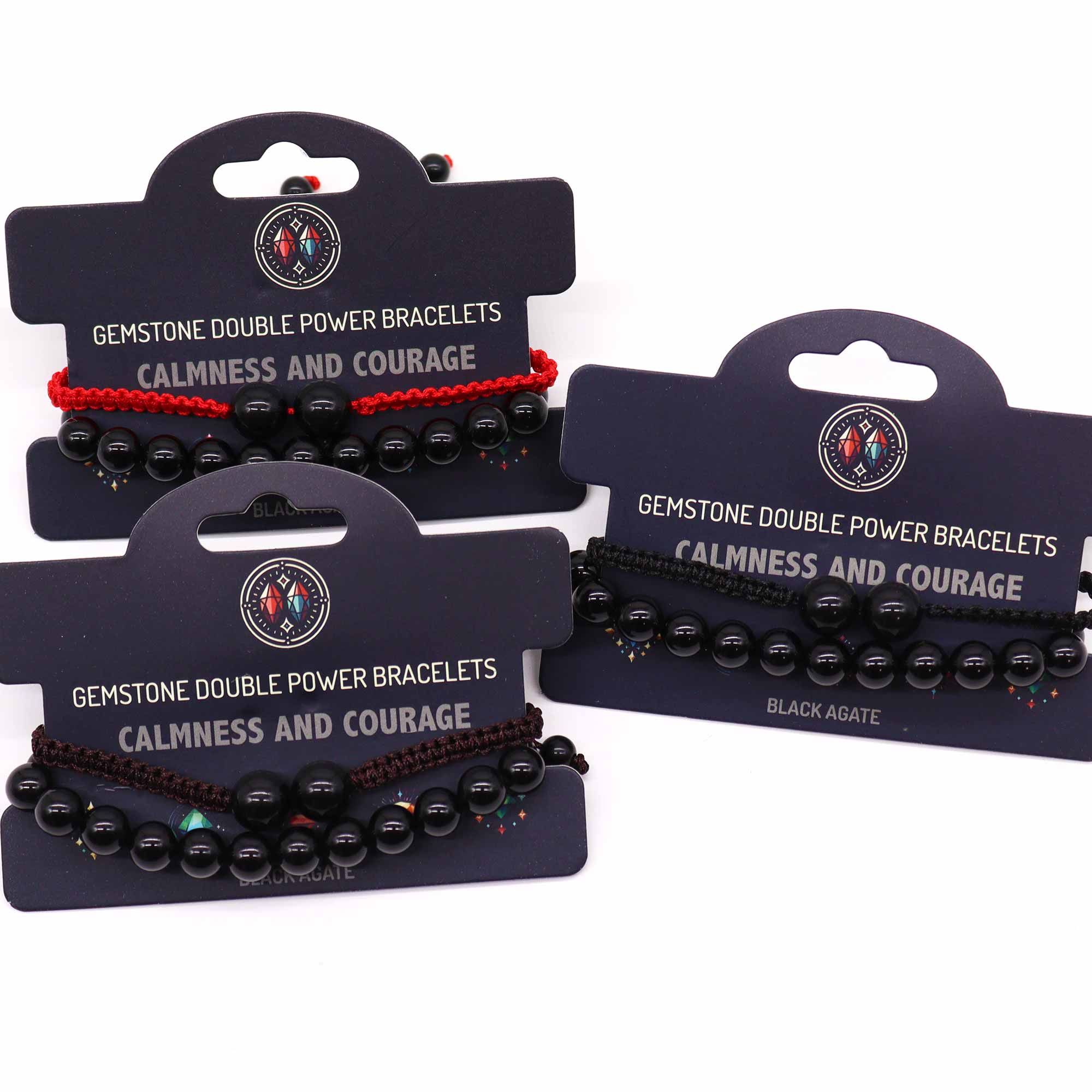 bG9jYWw6Ly9tZWRpYS9ISy9DQy82MFIzMEMxRzZXU0tDQ0hLLzdhMjQzMTVhLmpwZWc.jpg Gemstone Double Power Bracelets- Black Agate - Image 2